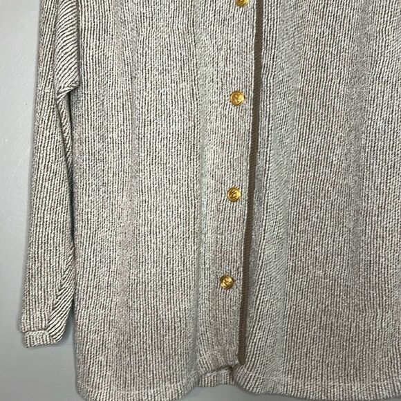 Vintage Helen Hsu Tan/Brown Cardigan Size  XL - Picture 4 of 10